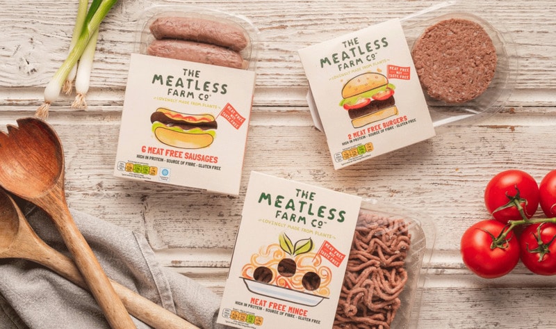 Meatless Farm的纯素食素肉的销售量将近150％