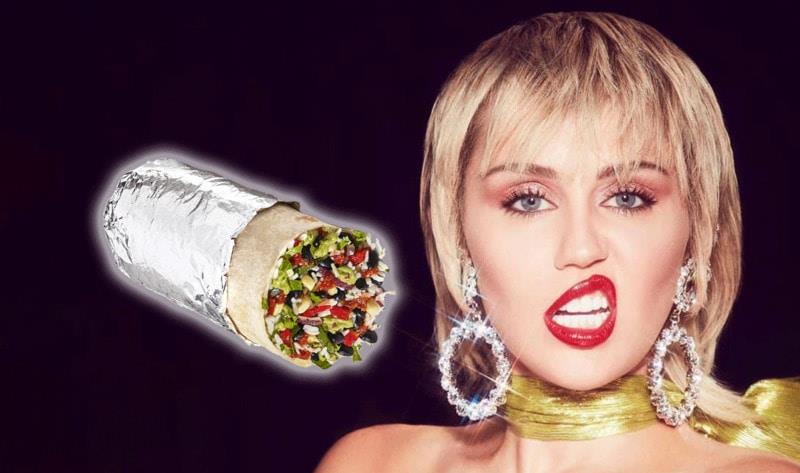 Chipotle以Miley Cyrus的名字命名素食主义者卷饼