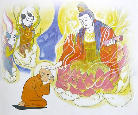 文殊菩萨为如馨律师受衣的故事