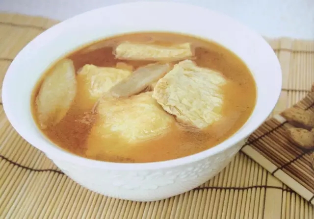 麻油豆包汤【法界食谱】