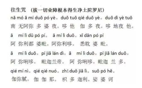 往生咒感应 