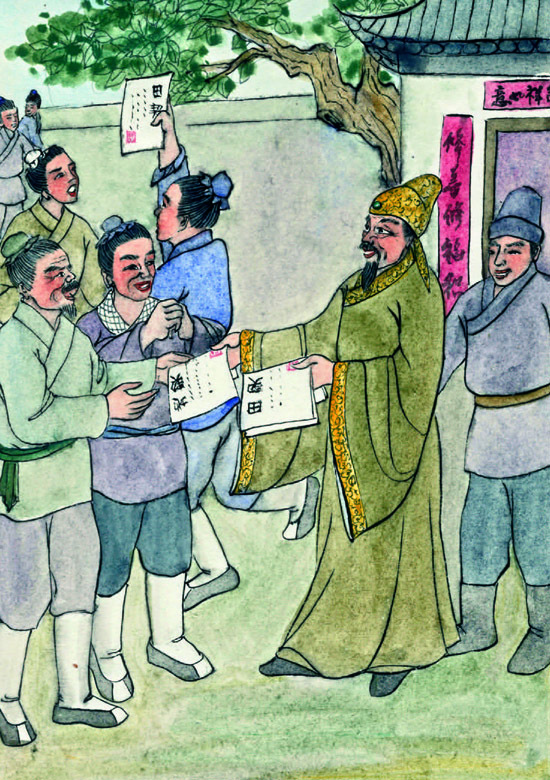 「明朝华亭县的顾正心，捐十万四千七百两银子，买了四万八百亩义田，提供给无力交赋税的农户。正心看到监狱中受冻的人，就送衣服，挨饿的人，就送饭食，可赎罪的，就代交赎金，还出钱修理狱室。两县地方官把正心的事迹上报，皇帝授与他光禄署丞，从祀乡贤祠。」辑录《文昌帝君阴骘文》