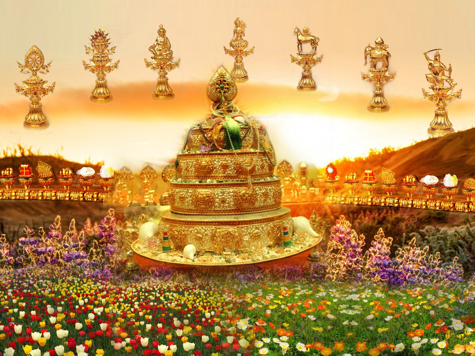 供养布施的福报如影随形，一直会跟着你的正报在走。这样比较的话，就知道，长远来说，供养布施的功德大，而现前得到的这些资财、名利，只是暂时性的。