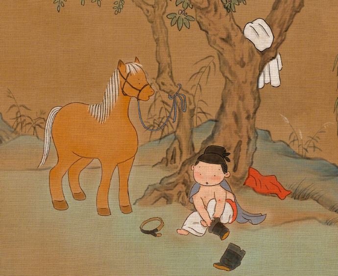 红蜻蜓与花蝴蝶