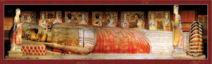 张掖大佛寺护持涅盘卧佛的金刚像