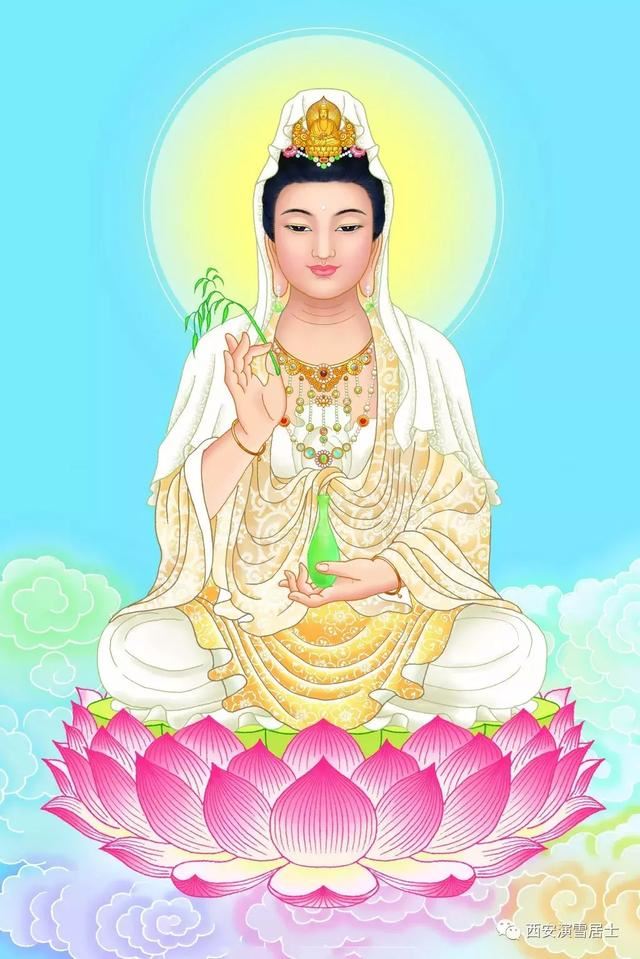 原来是观世音菩萨借助演雪菩萨的音声，向虚空法界众生发出了慈悲的召唤！