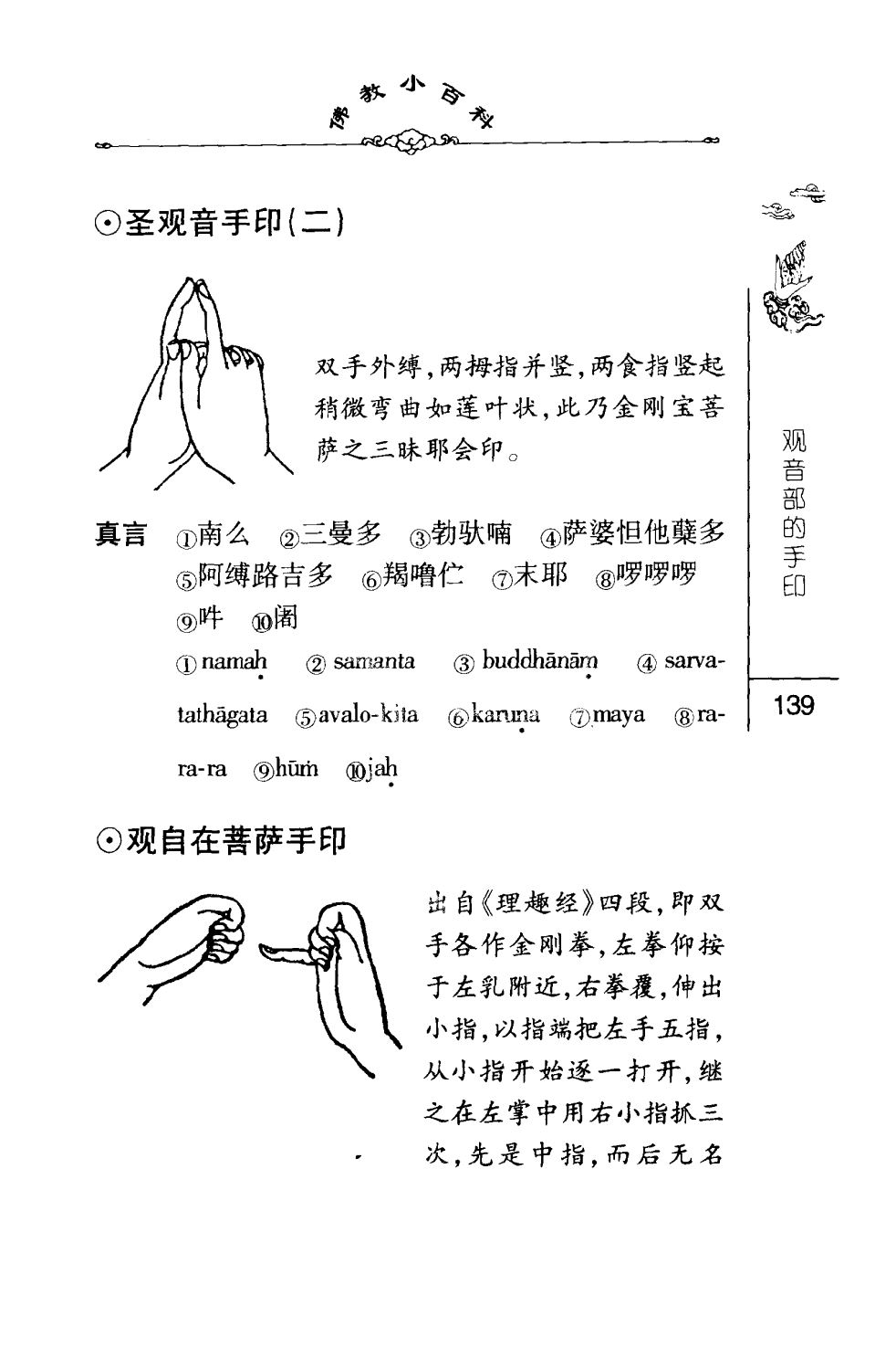密法手印教学：观自在菩萨手印