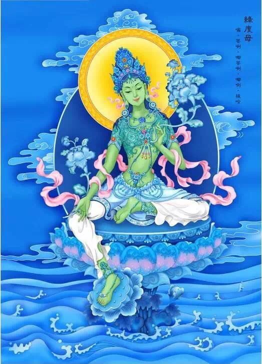 汉传的绿度母：事业自在•圣多罗菩萨之心咒与功德略释