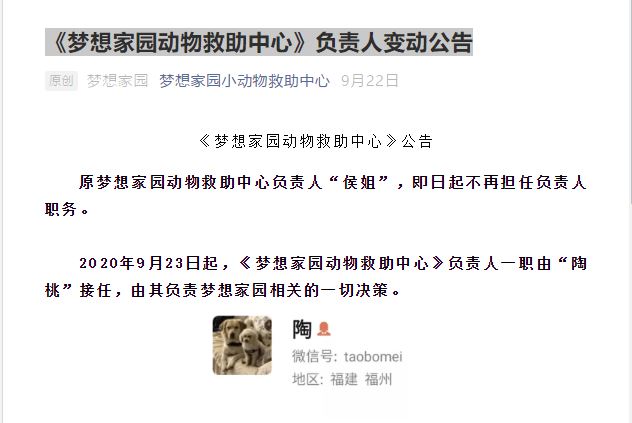 福州市梦想家园小动物救助中心的陶桃是谁？
