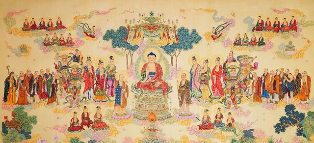 大慈大悲阿弥陀佛构建极乐世界，就是为了给予一切沉溺众生，安乐欢喜