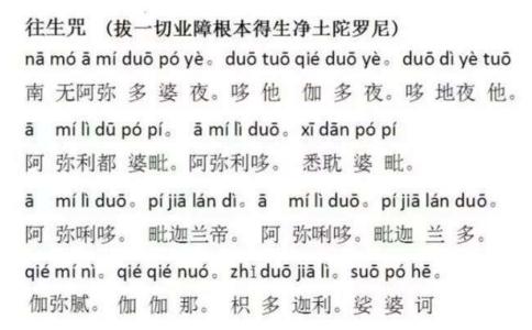 往生咒是什么意思？