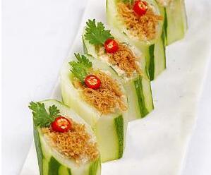 素食豆腐酿青瓜的具体做法